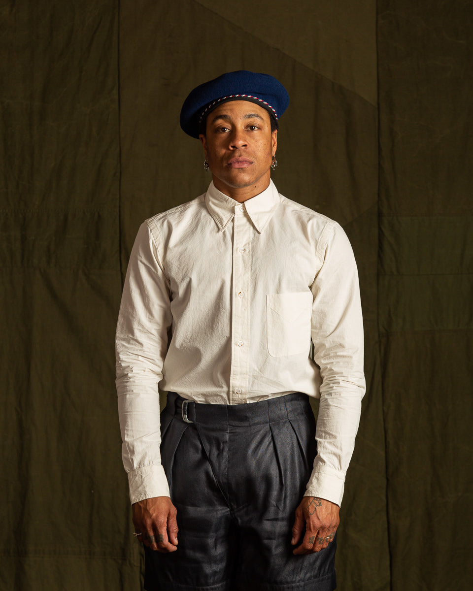 MotivMfg Authentic Fit BD Shirt - Lawn/Off White Japanese Cotton Hemp - Standard & Strange