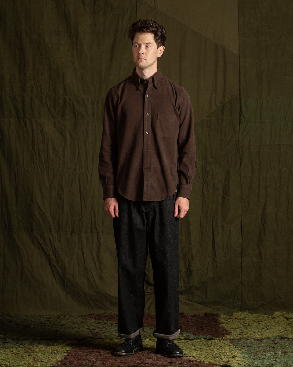 MotivMfg Authentic Fit BD Shirt - Maroon Japanese Cotton Flannel - Standard & Strange