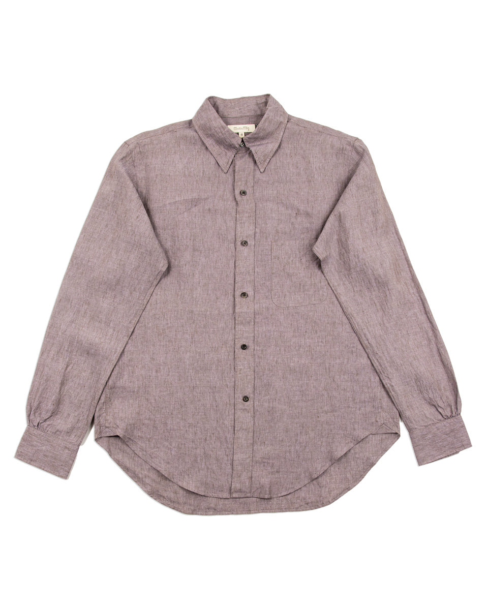 MotivMfg Authentic Fit BD Shirt - Violet Superfine Linen Broadcloth - Standard & Strange