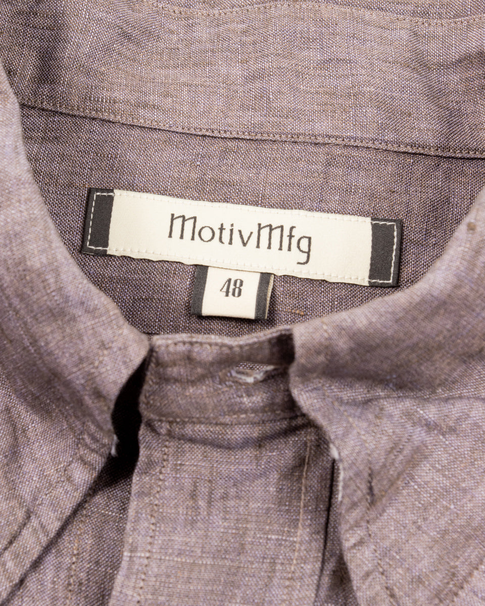 MotivMfg Authentic Fit BD Shirt - Violet Superfine Linen Broadcloth - Standard & Strange