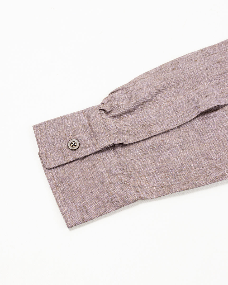 MotivMfg Authentic Fit BD Shirt - Violet Superfine Linen Broadcloth - Standard & Strange