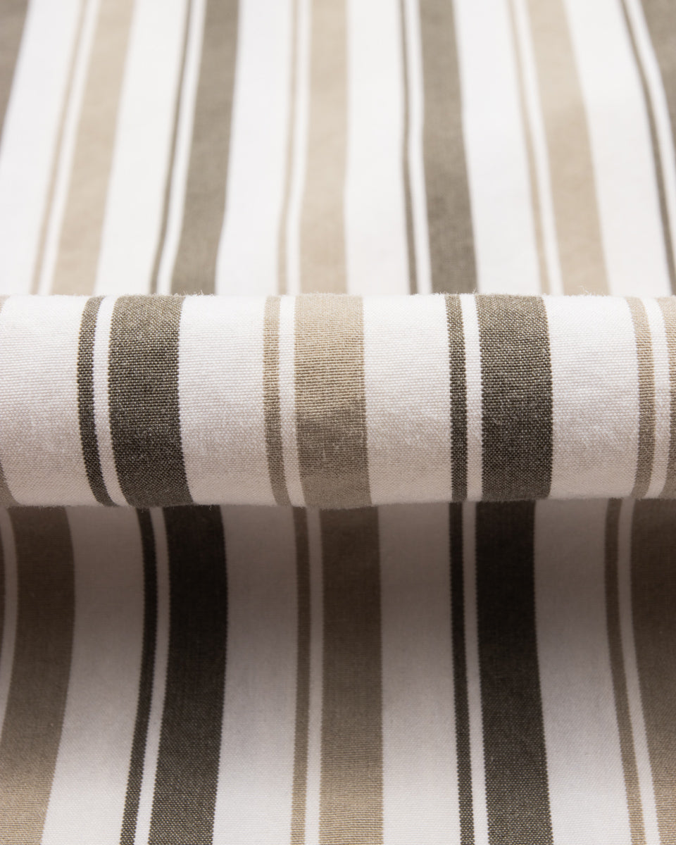 MotivMfg Authentic Fit BD Shirt - Charcoal Stripe Silk Cotton Fine Poplin - Standard & Strange