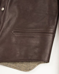 MotivMfg Bertolt Leather Jacket - Dark Brown Veg Tan Horsehide - Standard & Strange