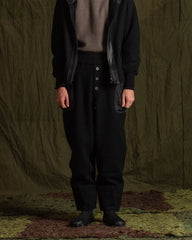 MotivMfg British Army Sweat Pants - Black Wool Boucle Knit - Standard & Strange