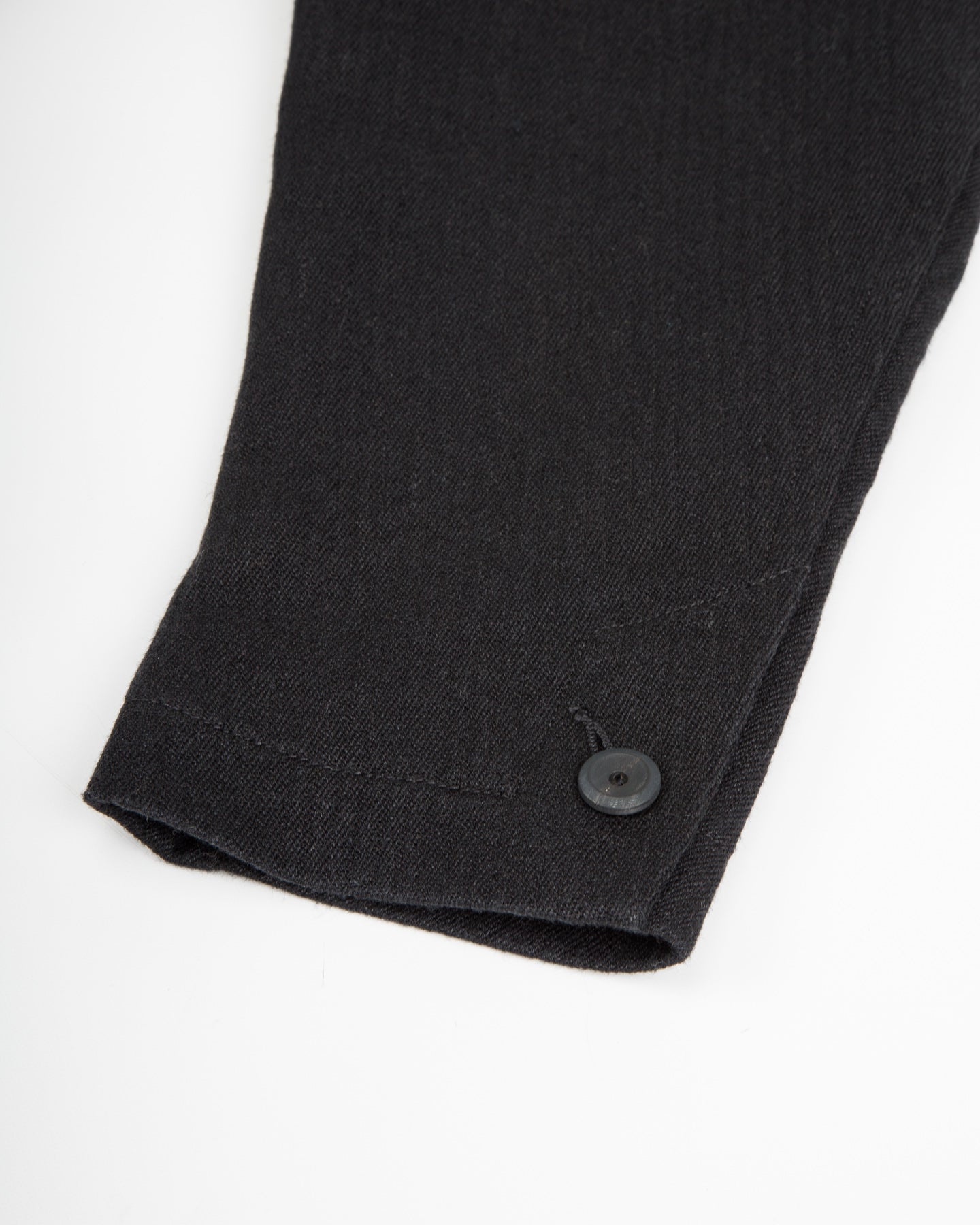 MotivMfg Continental Sack Jacket - Black Linen Wool Pique - Standard & Strange