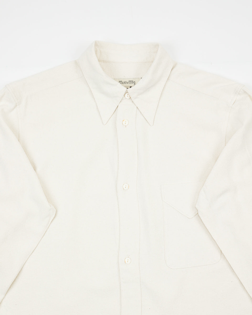 MotivMfg Draughtsman Shirt - Eggshell Tussah Silk - Standard & Strange