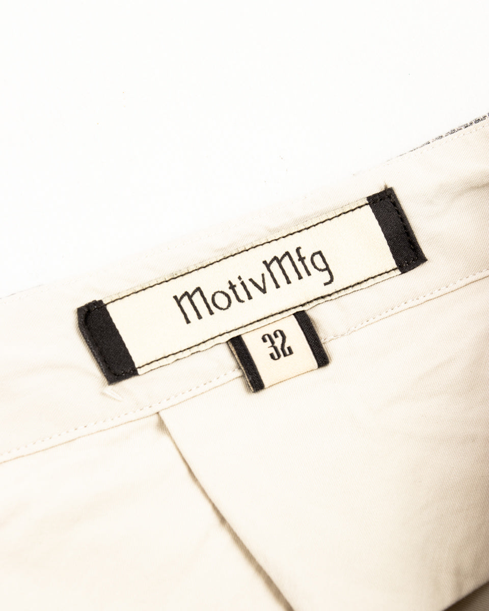 MotivMfg English Trousers - Light Grey Stripe High Twist Linen - Standard & Strange