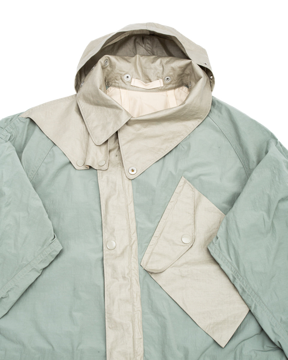 MotivMfg Hybrid Parka - Aqua Japanese Shrunk Nylon - Standard & Strange
