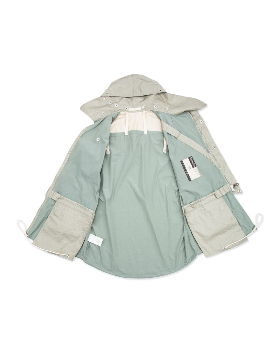 MotivMfg Hybrid Parka - Aqua Japanese Shrunk Nylon - Standard & Strange