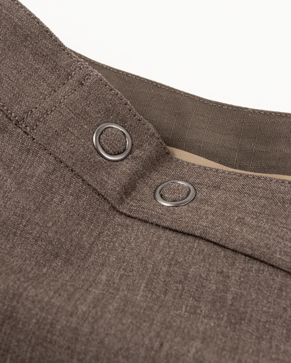 MotivMfg Mod. Kinetic Trousers - Dark Natural Optim Wool - Standard & Strange