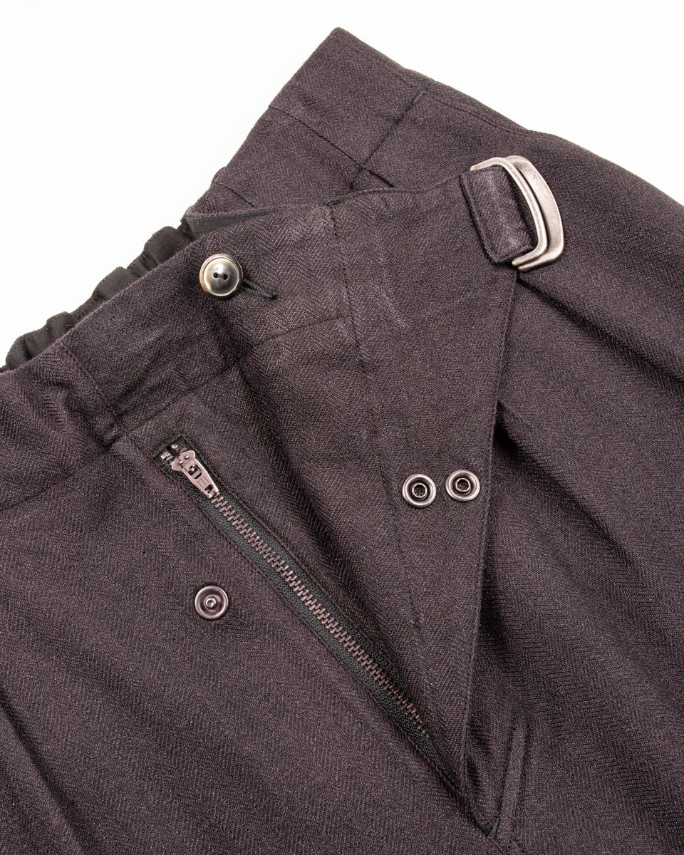 MotivMfg Oblique Shorts - Aubergine Tussah Silk Herringbone - Standard & Strange