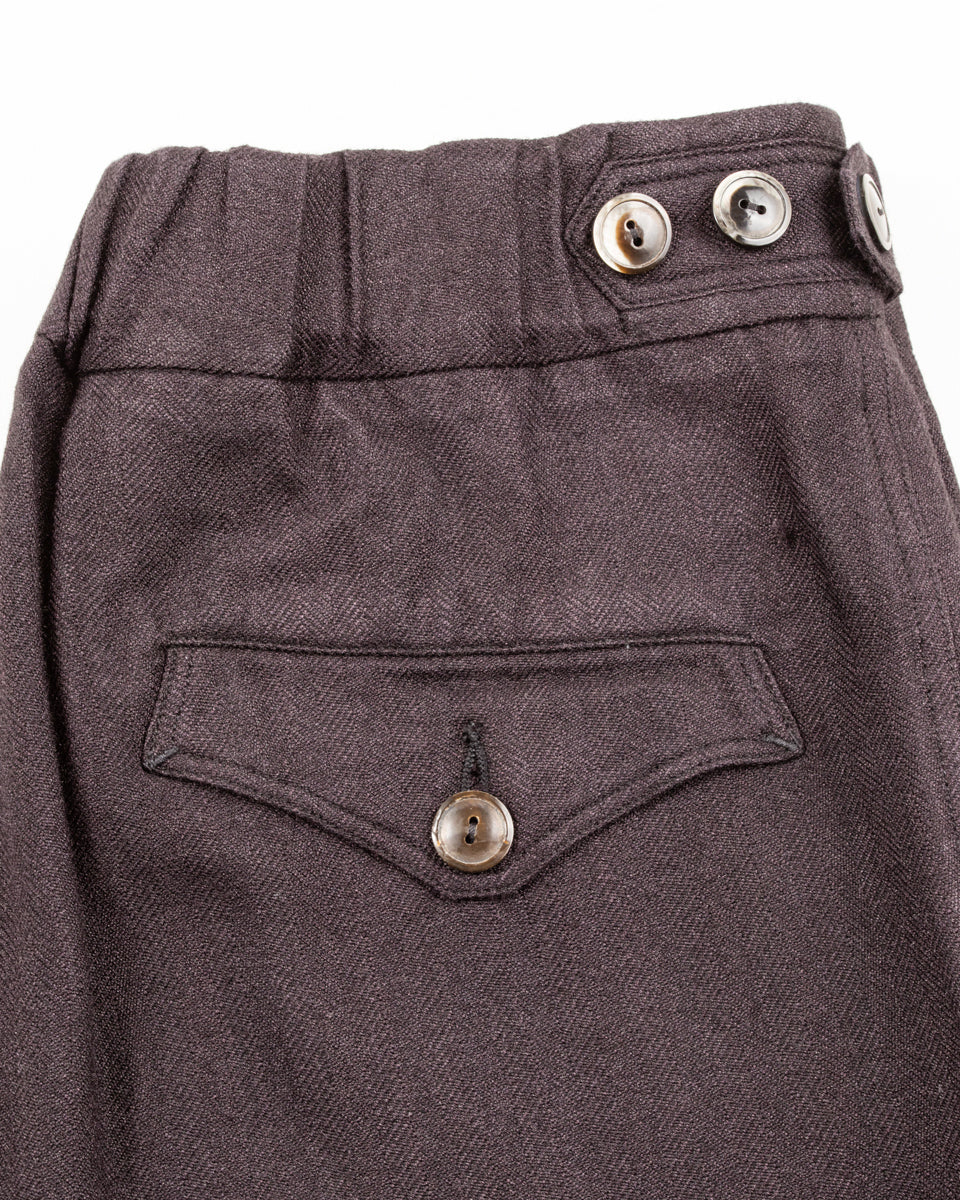 MotivMfg Oblique Shorts - Aubergine Tussah Silk Herringbone - Standard & Strange