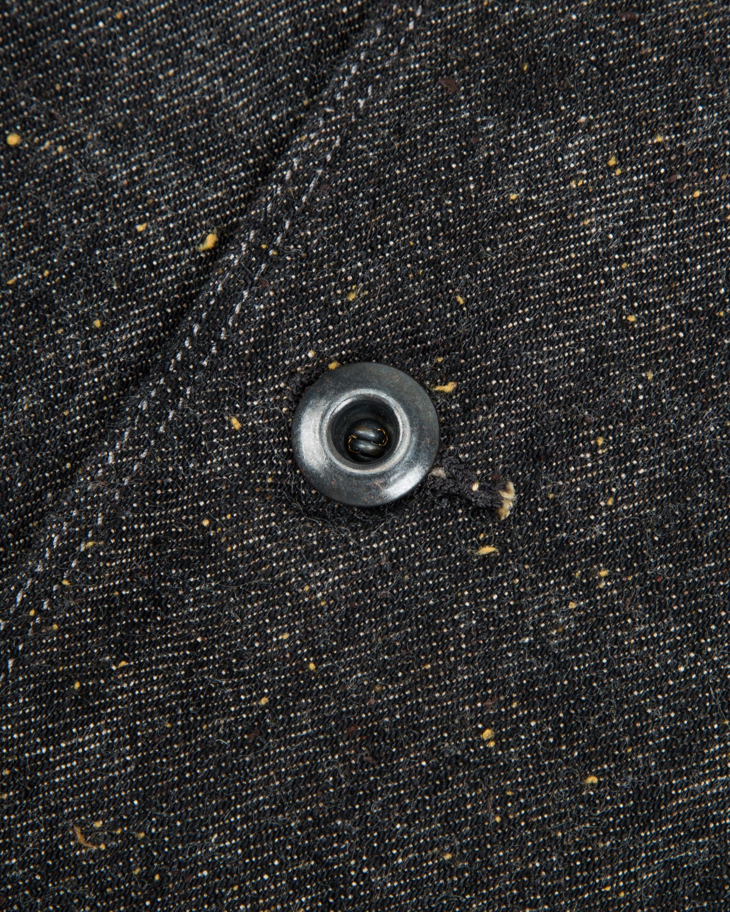 MotivMfg Peak Lapel Lounge Jacket - Char Brown Donegal Denim - Standard & Strange