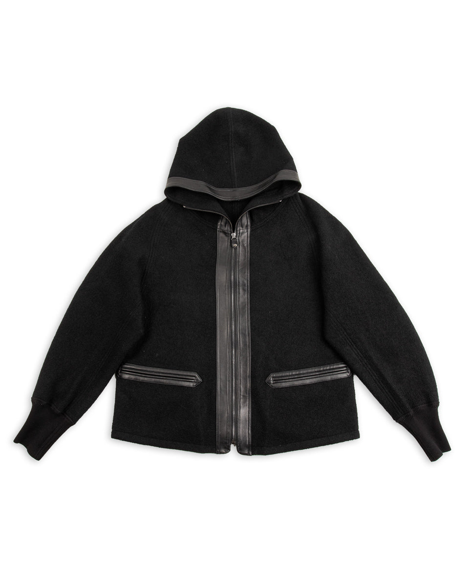 MotivMfg Pilgrimage Hoodie - Black Wool Boucle Knit - Standard & Strange