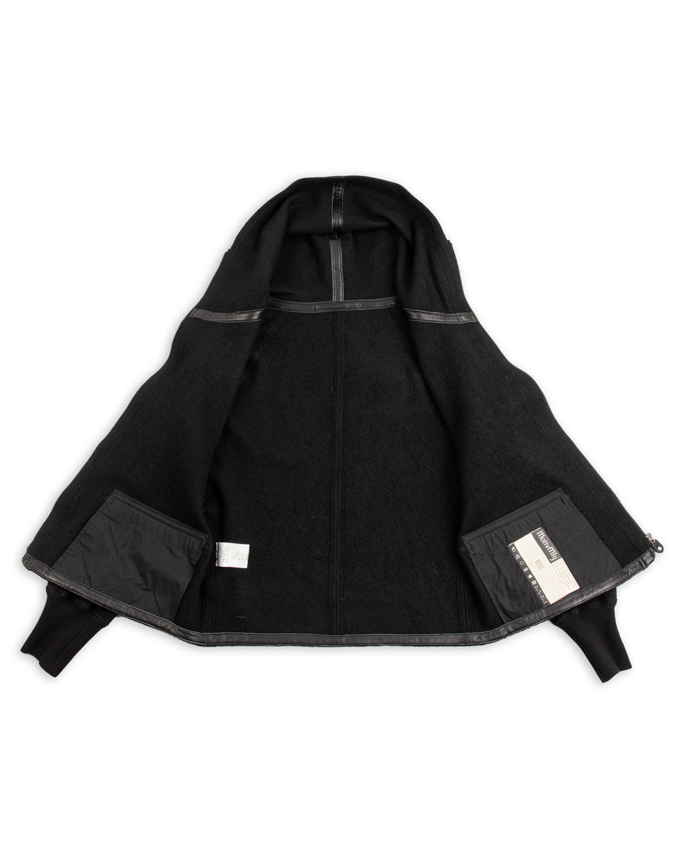 MotivMfg Pilgrimage Hoodie - Black Wool Boucle Knit - Standard & Strange