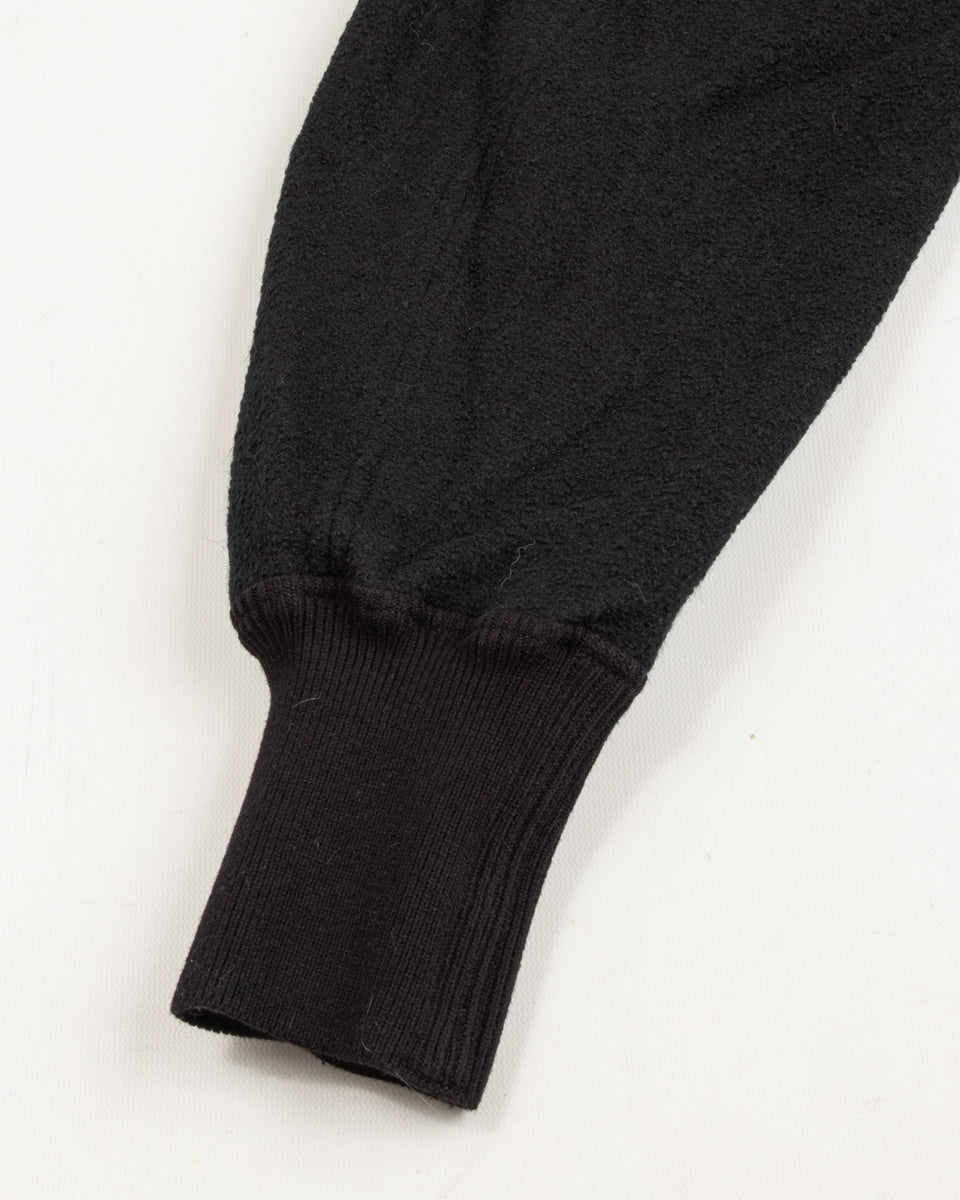 MotivMfg Pilgrimage Hoodie - Black Wool Boucle Knit - Standard & Strange