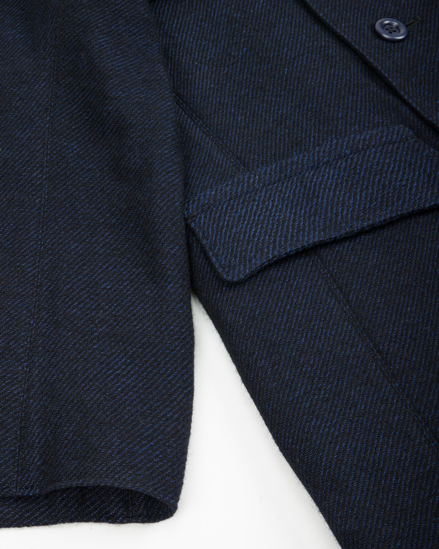 MotivMfg Relaxed Brigadier Coat - Boelite Blue Double Face Tweed - Standard & Strange