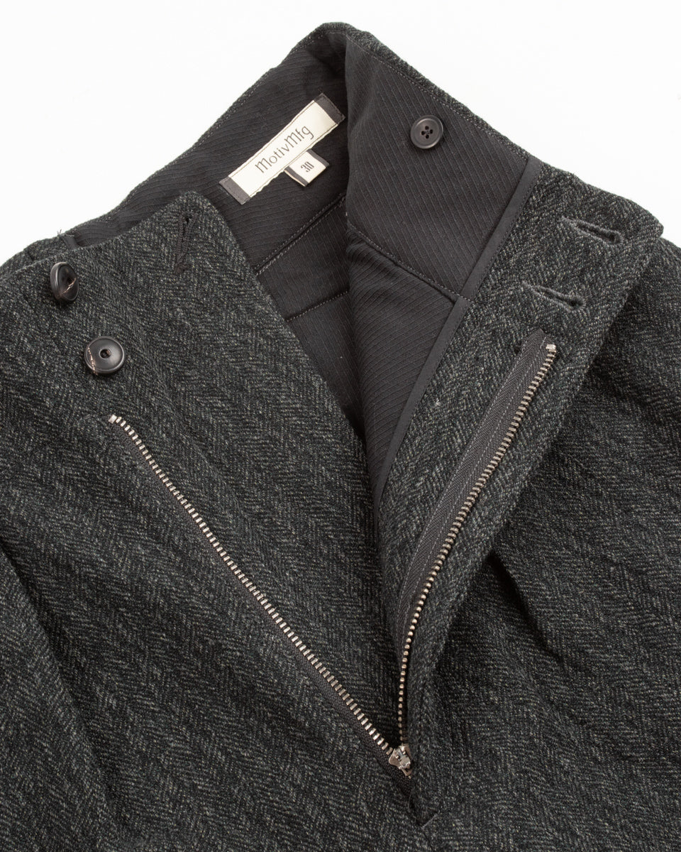 MotivMfg Ski Trousers - Forest Lovat Crepe Twist Sporting Tweed - Standard & Strange