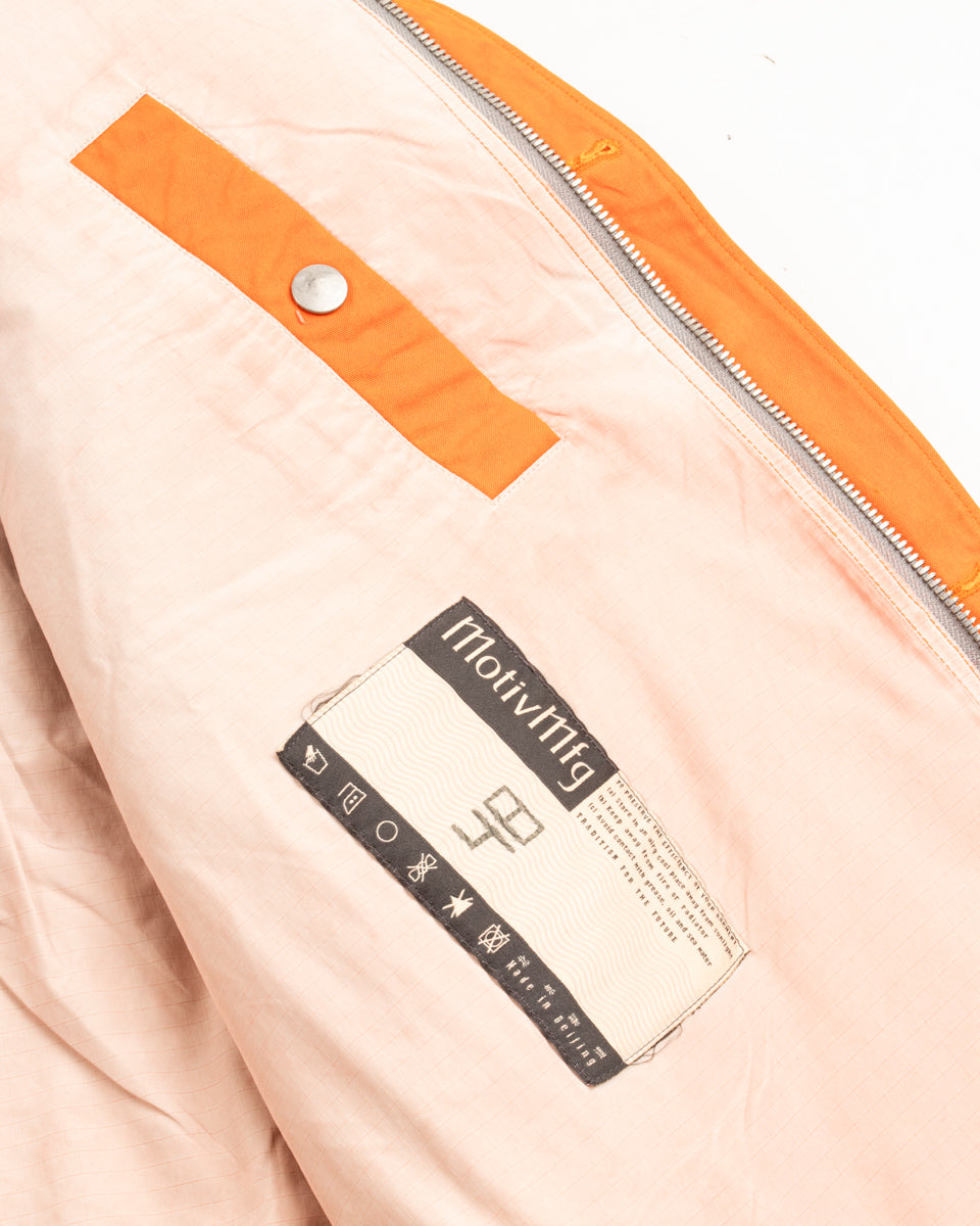 MotivMfg Vector Bomber Jacket - Lava Halley Stevenson "Military Finish" Waxed Cotton - Standard & Strange