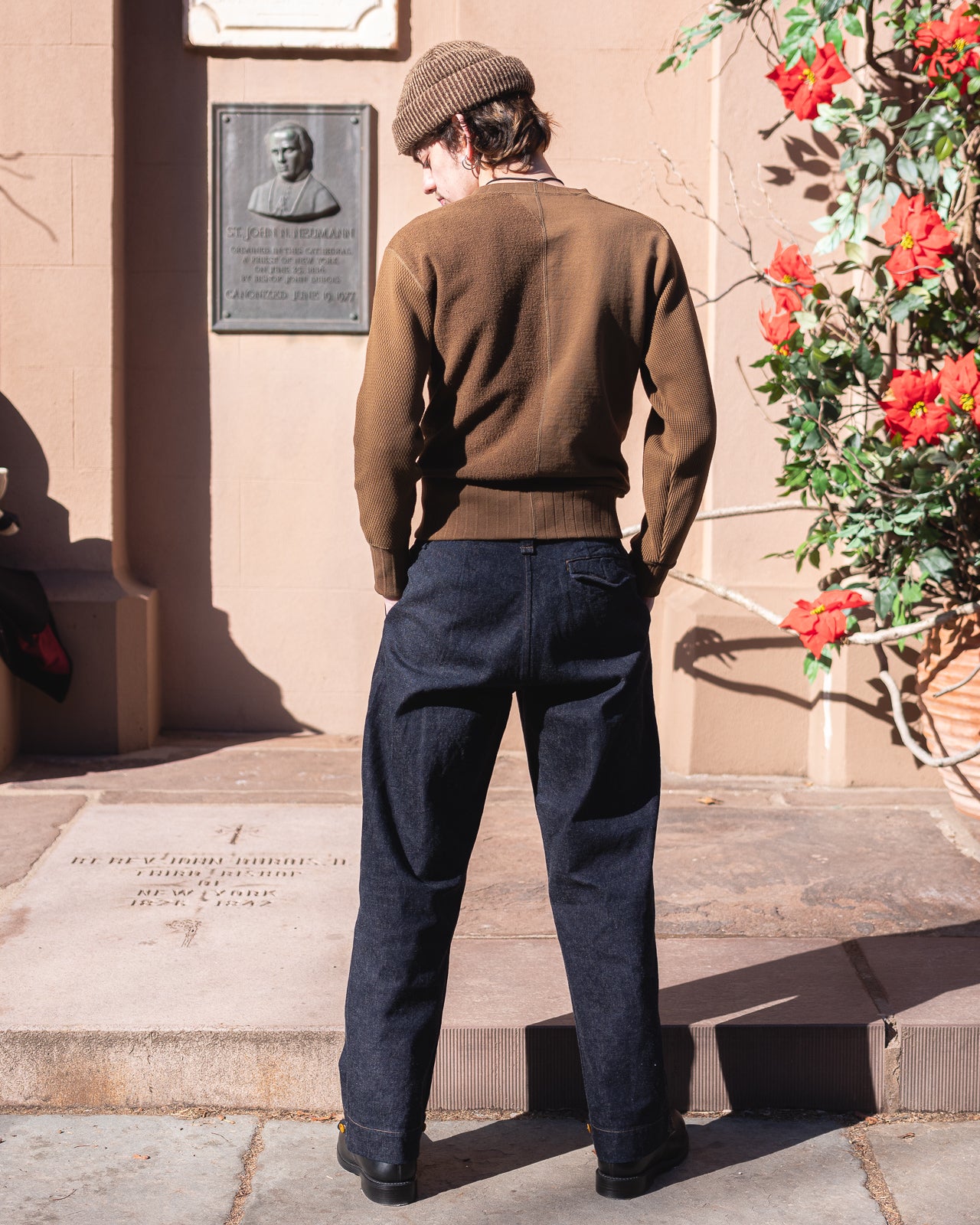 Nigel Cabourn Army Crew Sweatshirt - Dark Green Jersey Mix - Standard & Strange