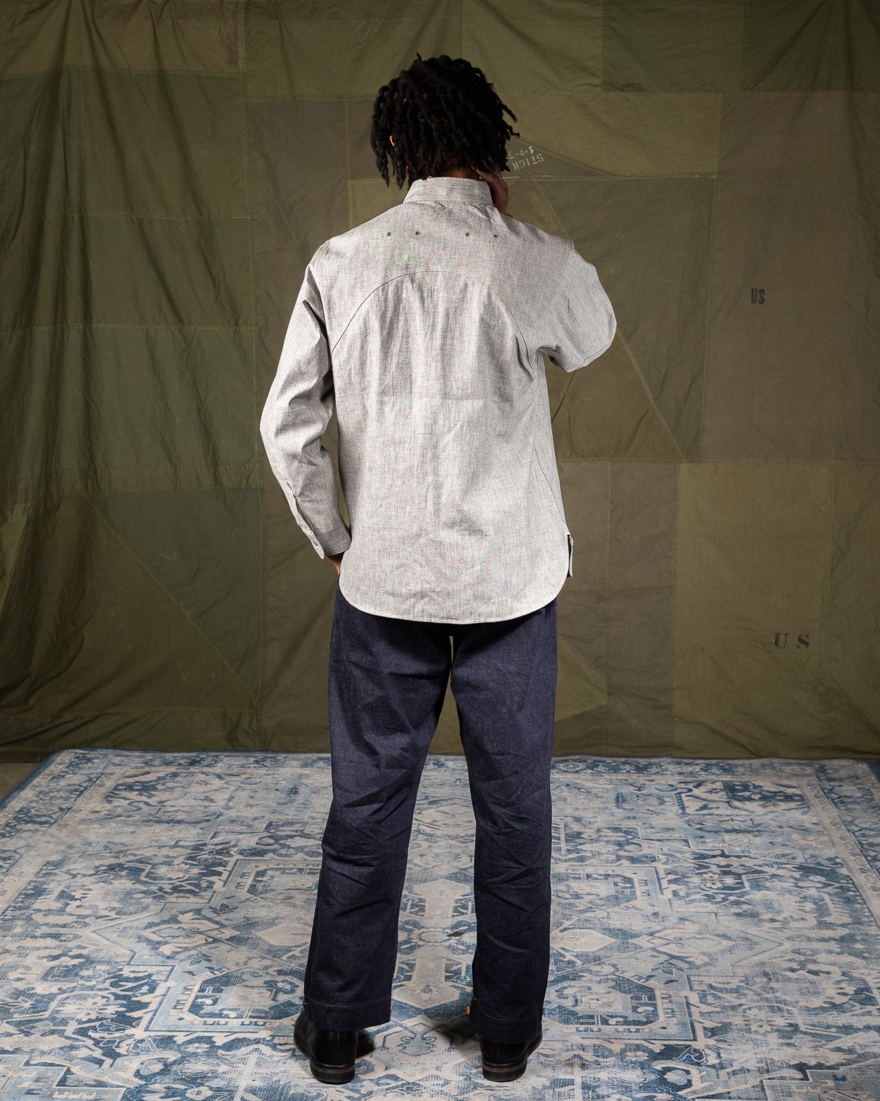 Nigel Cabourn New Medical Shirt - Salt & Pepper - Standard & Strange