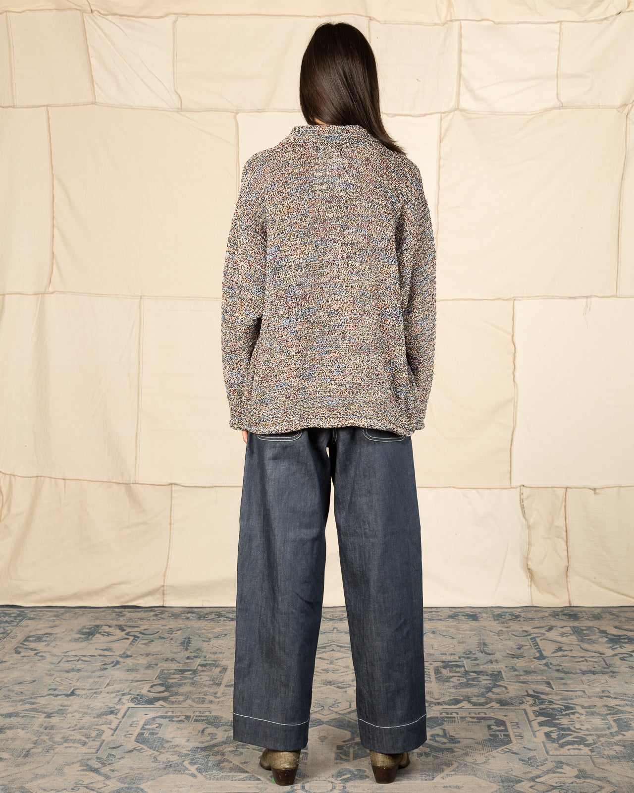 Olde Homesteader & Daughter Cotton Wrap Stitches Cardigan - Galaxy 10 - Standard & Strange