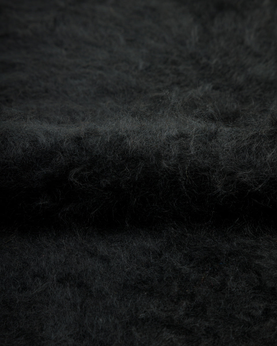 Olde H & Daughter Fur Cashmere V Pullover - Black 10 - Standard & Strange