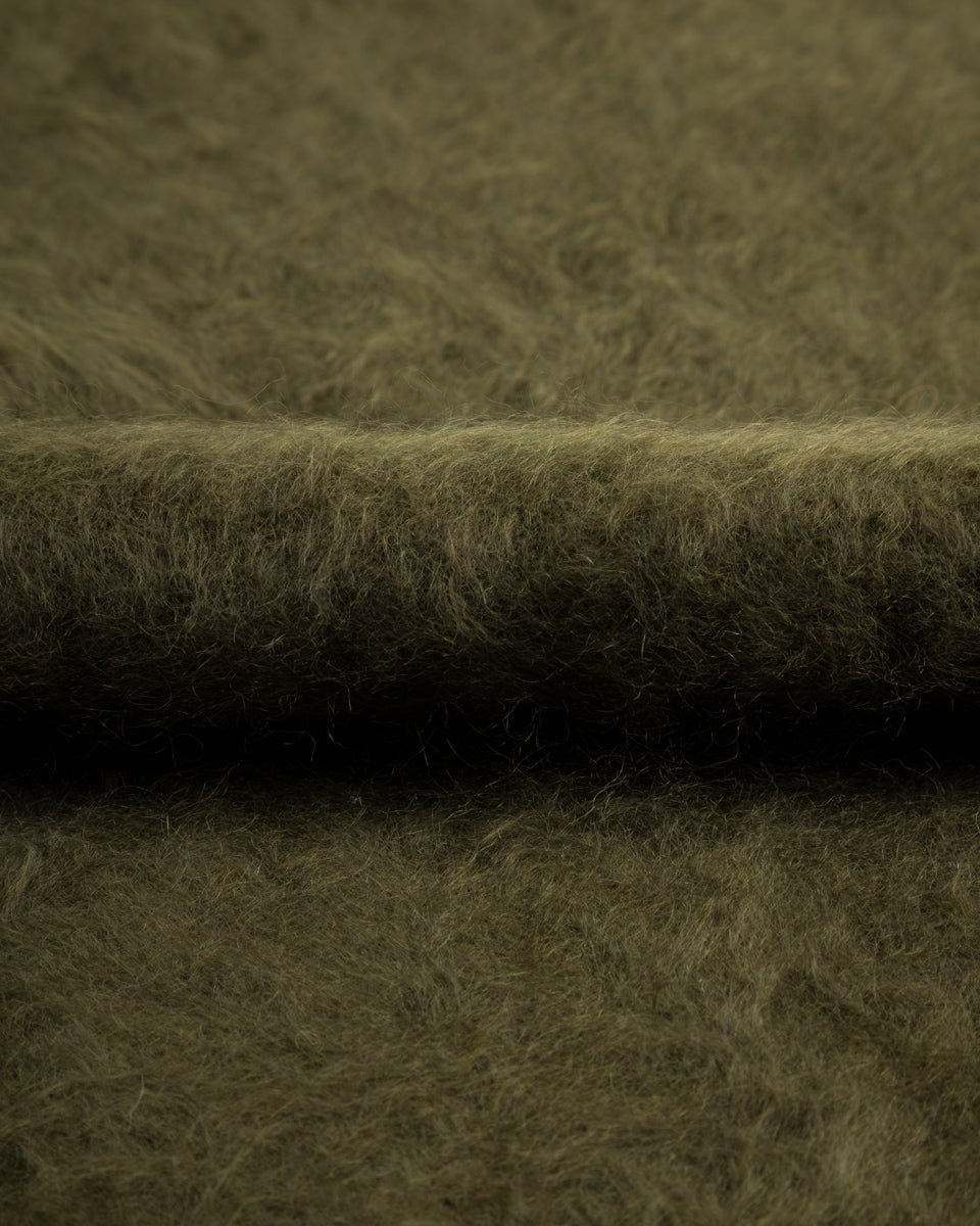 Olde Homesteader & Daughter Fur Cashmere V Pullover - Moss 10 - Standard & Strange