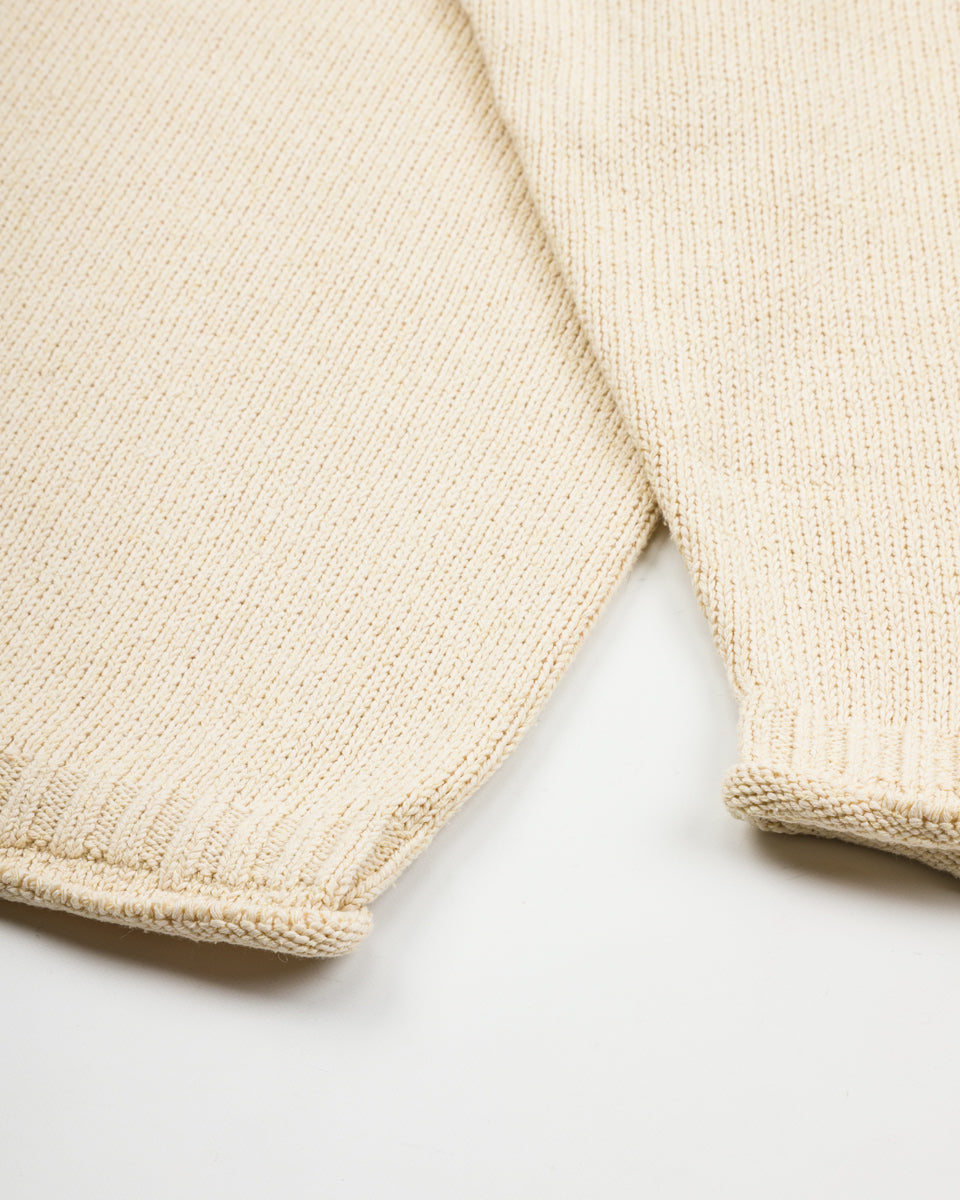 Olde H & Daughter Silk Cotton Boatneck Pullover - Ecru 08 - Standard & Strange