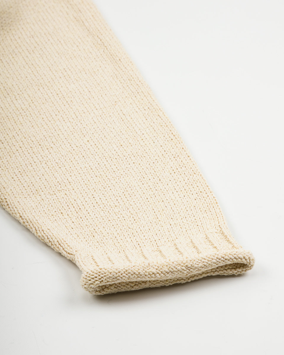 Olde H & Daughter Silk Cotton Boatneck Pullover - Ecru 08 - Standard & Strange