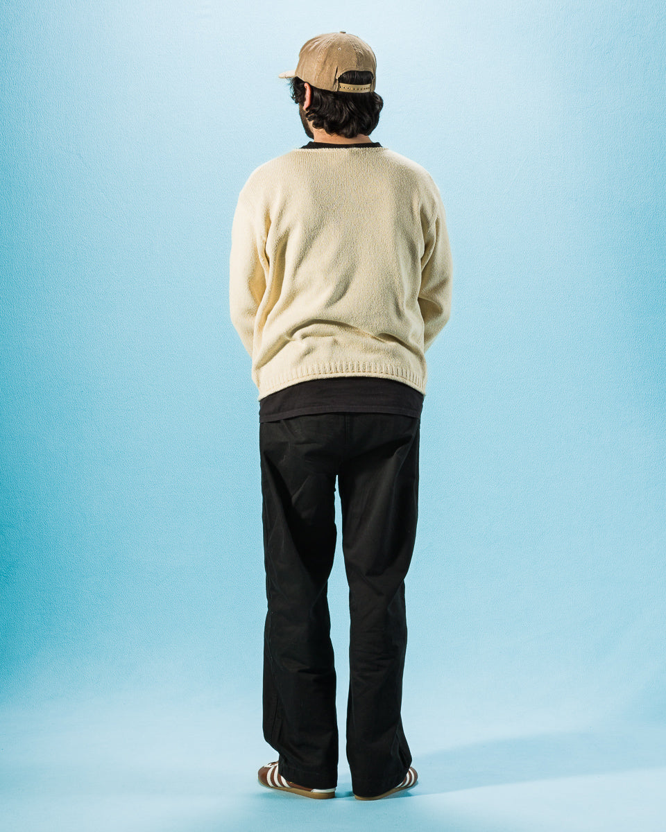 Olde H & Daughter Silk Cotton Boatneck Pullover - Ecru 08 - Standard & Strange