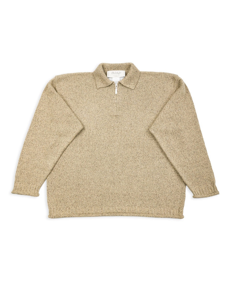 Olde Homesteader & Daughter Silk Cotton Half Zip Pullover - Sage Green 08 - Standard & Strange