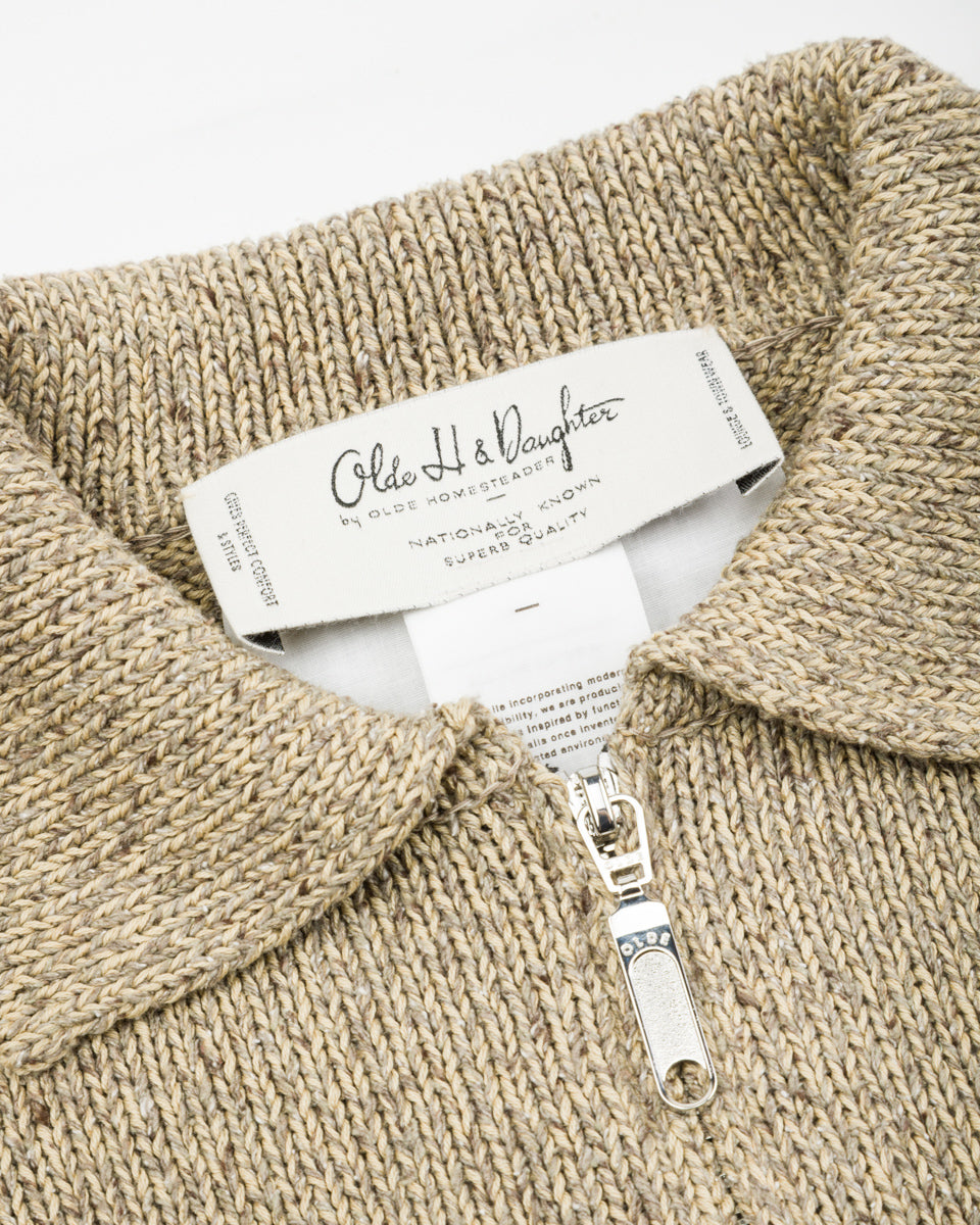 Olde Homesteader & Daughter Silk Cotton Half Zip Pullover - Sage Green 08 - Standard & Strange