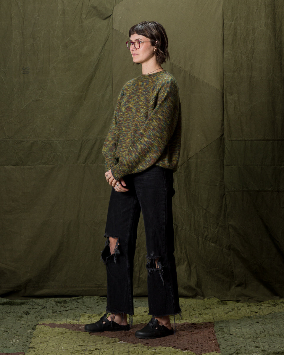 Olde Homesteader & Daughter Silk Mohair Pullover - Green Granite 08 - Standard & Strange