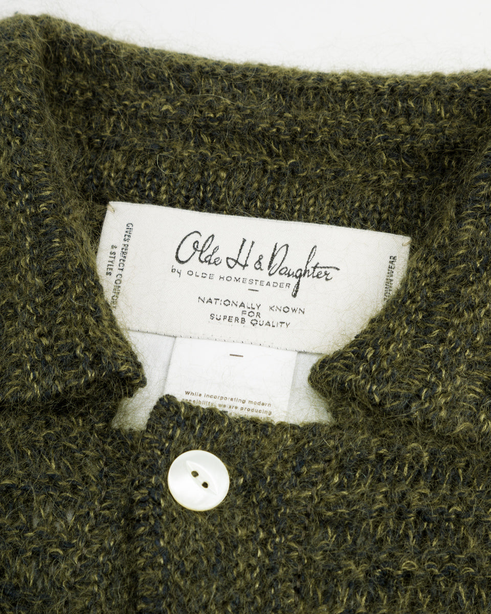 Olde Homesteader & Daughter Silk Mohair Wrap Stitches L/S Shirt - Dark Forest 10 - Standard & Strange