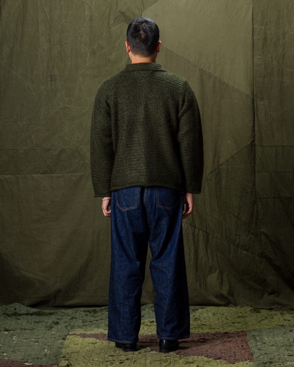 Olde Homesteader & Daughter Silk Mohair Wrap Stitches L/S Shirt - Dark Forest 10 - Standard & Strange