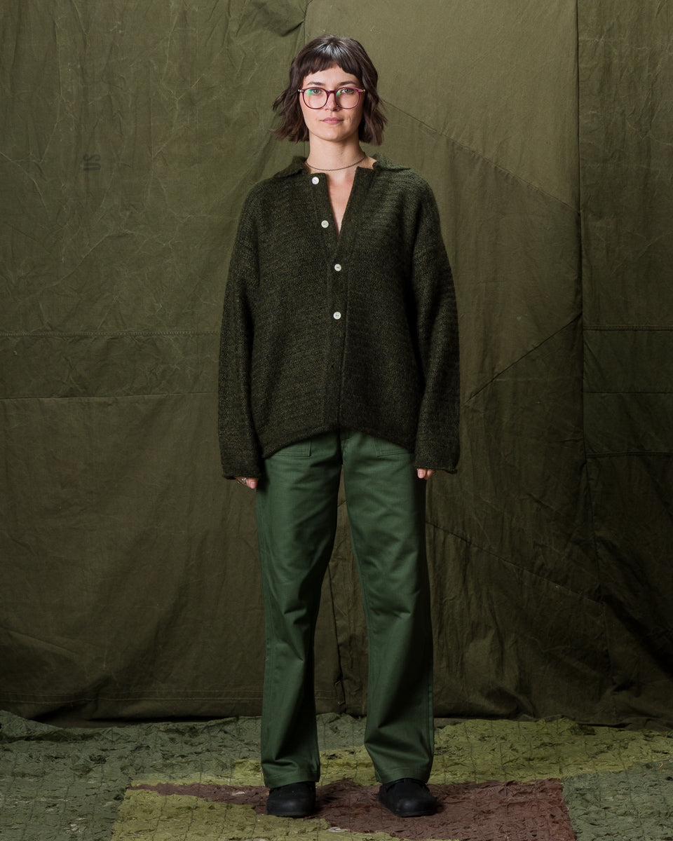 Olde Homesteader & Daughter Silk Mohair Wrap Stitches L/S Shirt - Dark Forest 10 - Standard & Strange