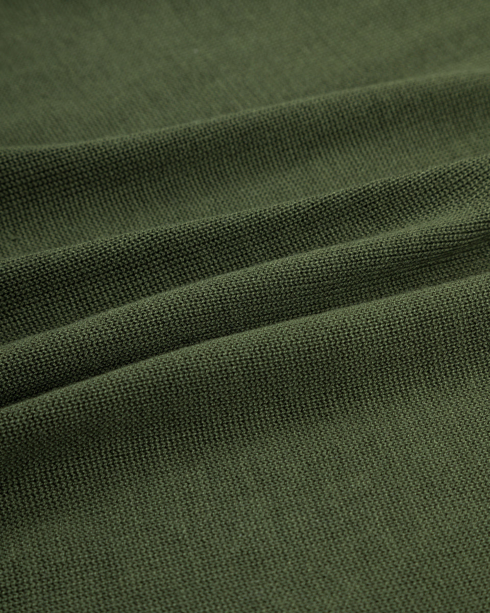 Olde Homesteader & Daughter Silk Plain Stitch Crewneck L/S - Dark Ivy 10 - Standard & Strange