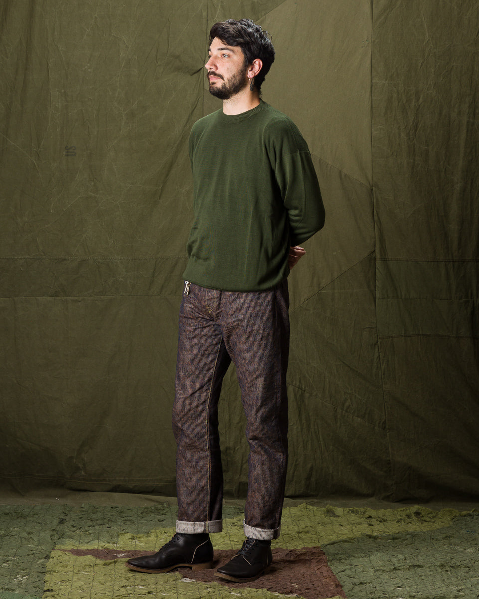 Olde Homesteader & Daughter Silk Plain Stitch Crewneck L/S - Dark Ivy 10 - Standard & Strange