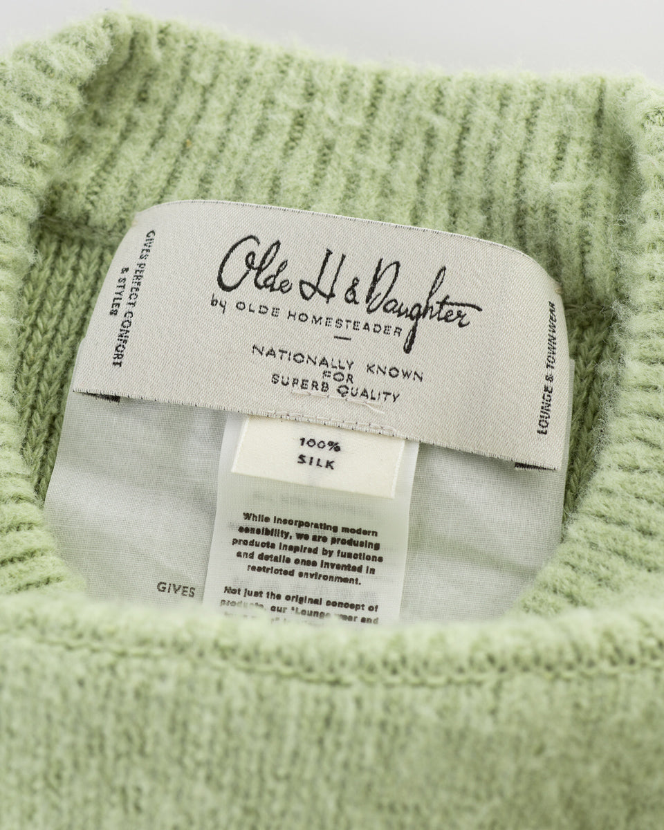 Olde Homesteader & Daughter Silk Shaggy Dog Pullover - Pistachio - Standard & Strange