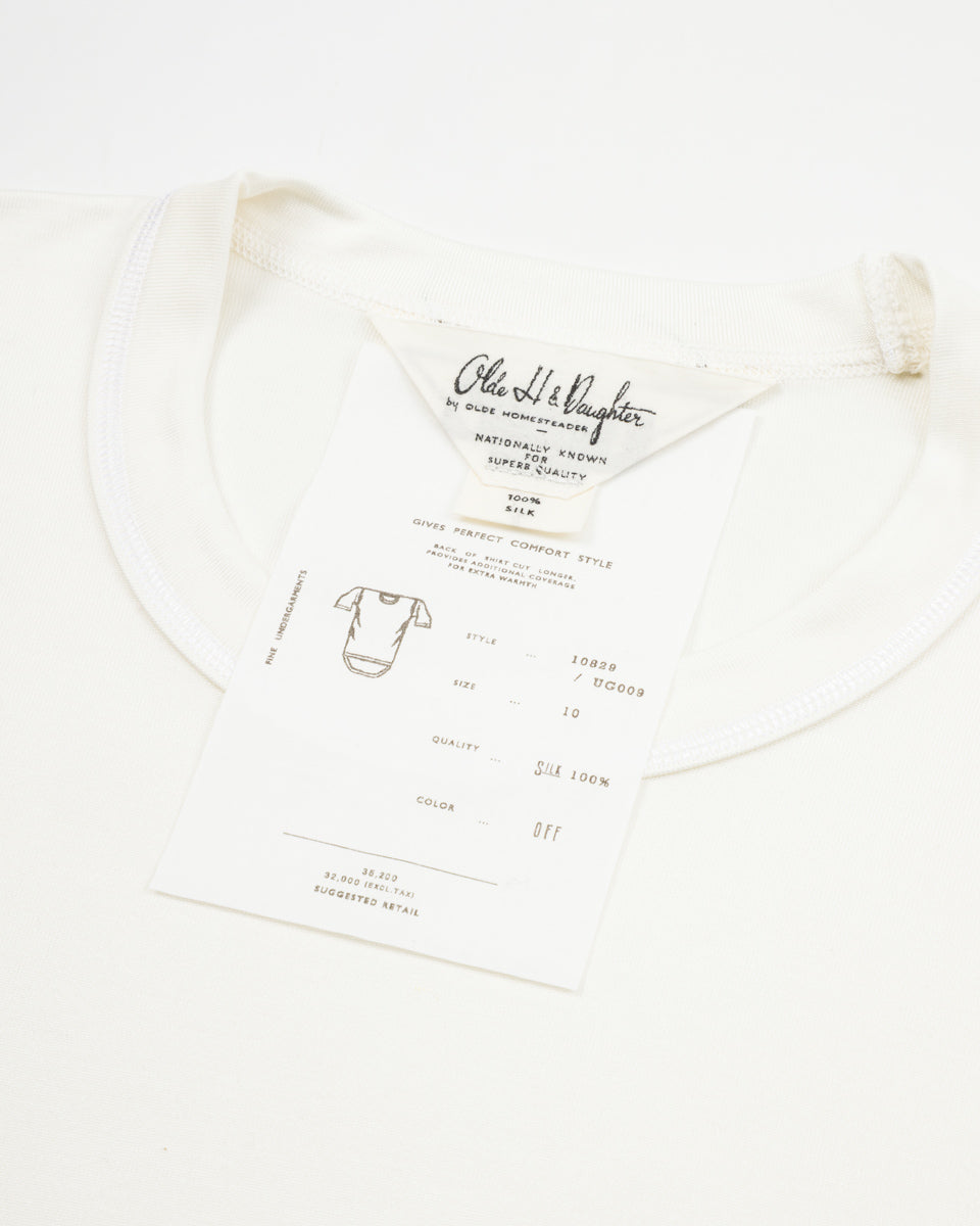 Olde Homesteader & Daughter Silk Tight Tension Middle Plain Stitches S/S - Off White - Standard & Strange