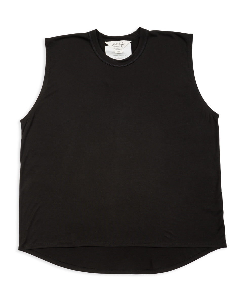 Olde Homesteader & Daughter Silk Tight Tension Middle Plain Stitches Tank - Black - Standard & Strange
