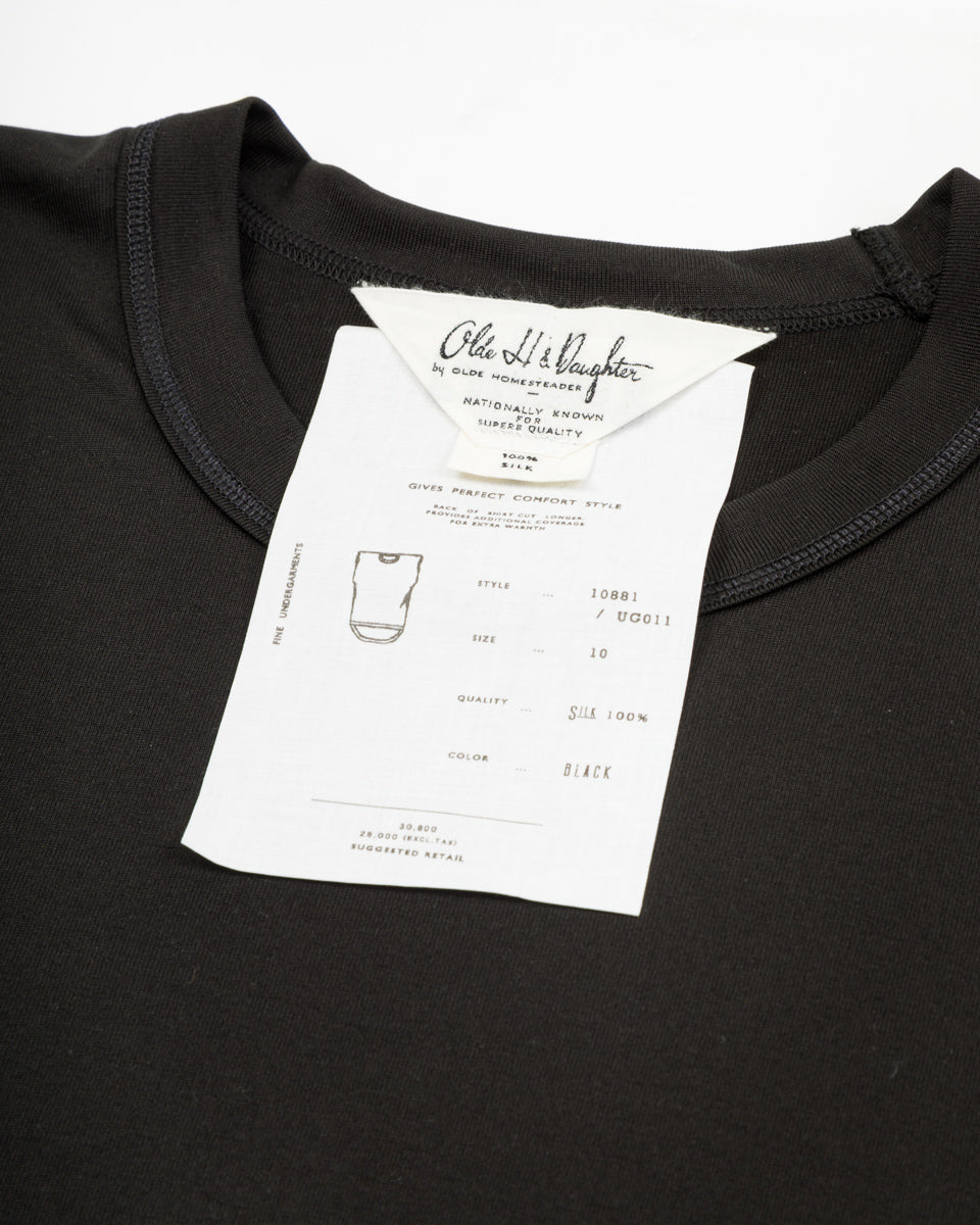 Olde Homesteader & Daughter Silk Tight Tension Middle Plain Stitches Tank - Black - Standard & Strange