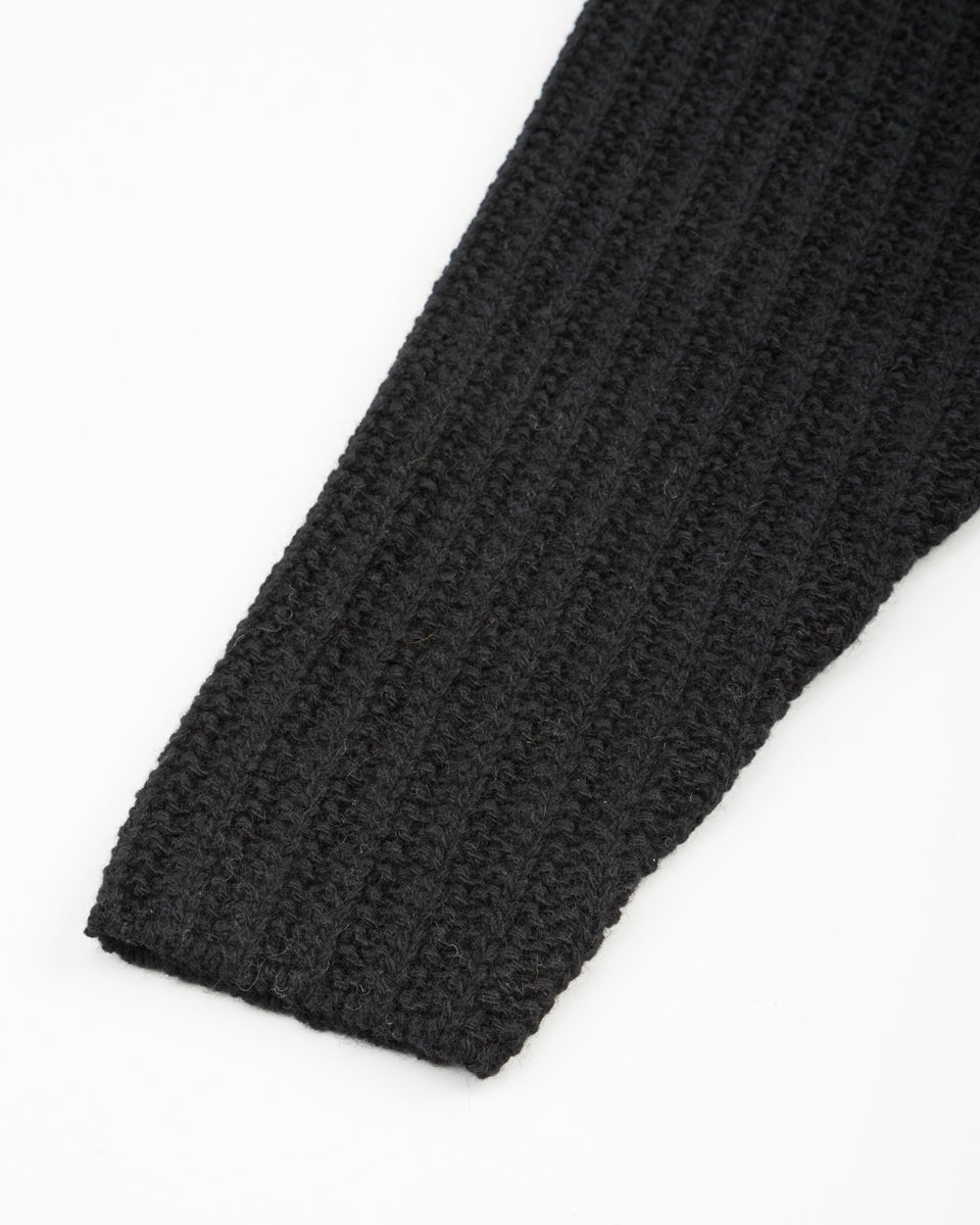 Olde Homesteader & Daughter Slub Cashmere Boat Pullover - Black 10 - Standard & Strange