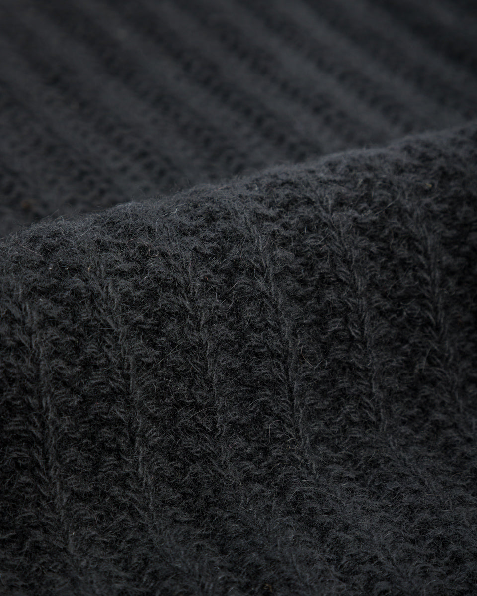 Olde Homesteader & Daughter Slub Cashmere Boat Pullover - Black 10 - Standard & Strange