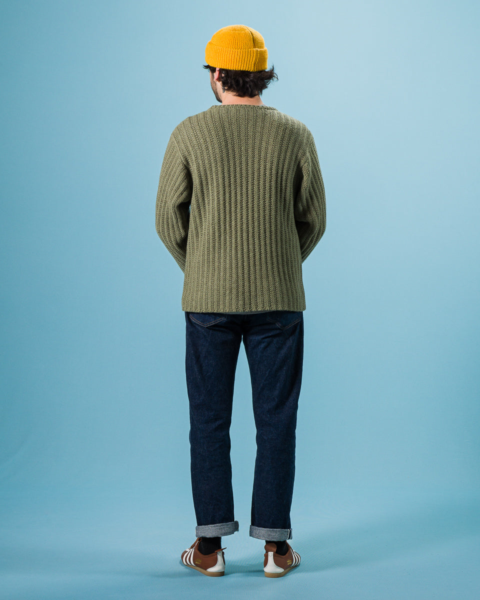 Olde Homesteader & Daughter Slub Cashmere Boat Pullover - Hunter Green 10 - Standard & Strange