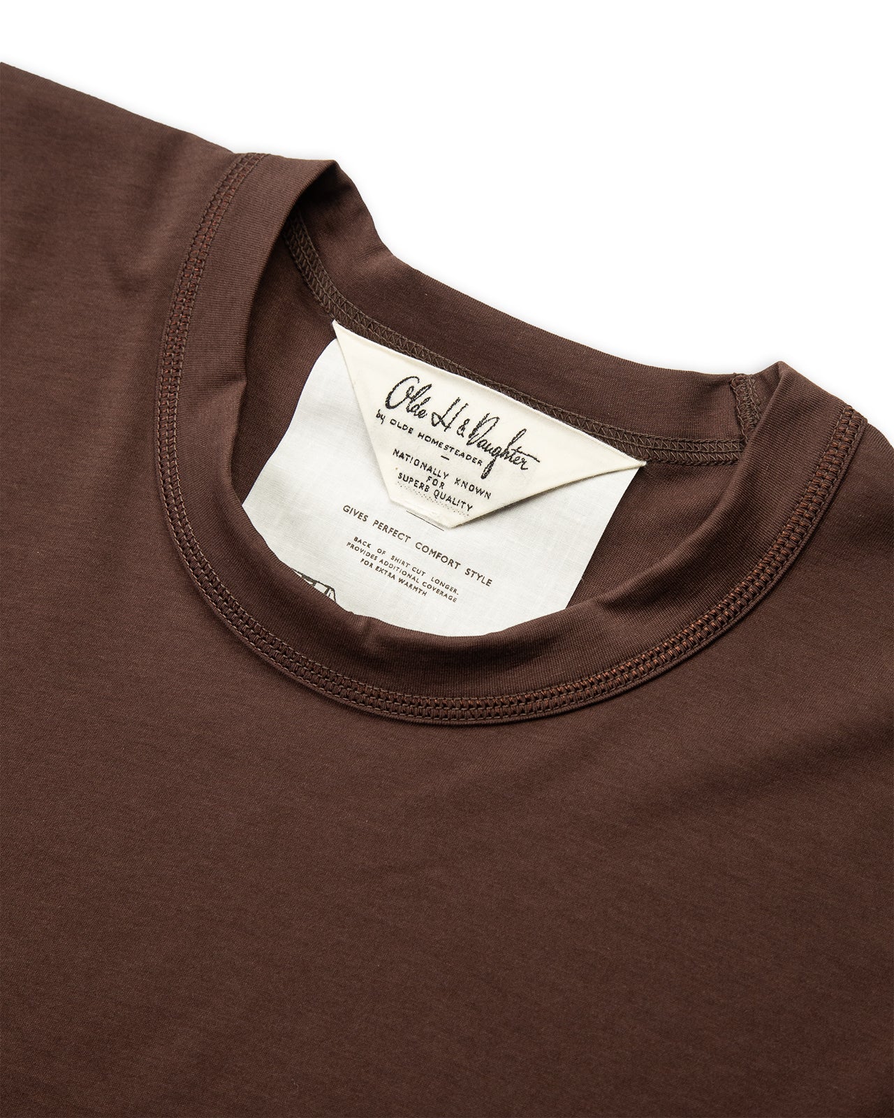 Olde Homesteader & Daughter Suvin Plain Stitch Crewneck L/S - Black Coffee - Standard & Strange