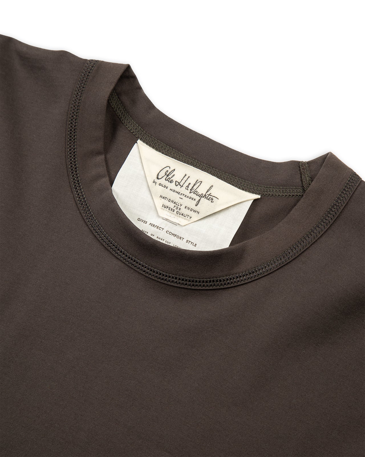 Olde Homesteader & Daughter Suvin Plain Stitch Crewneck L/S - Ink Black - Standard & Strange