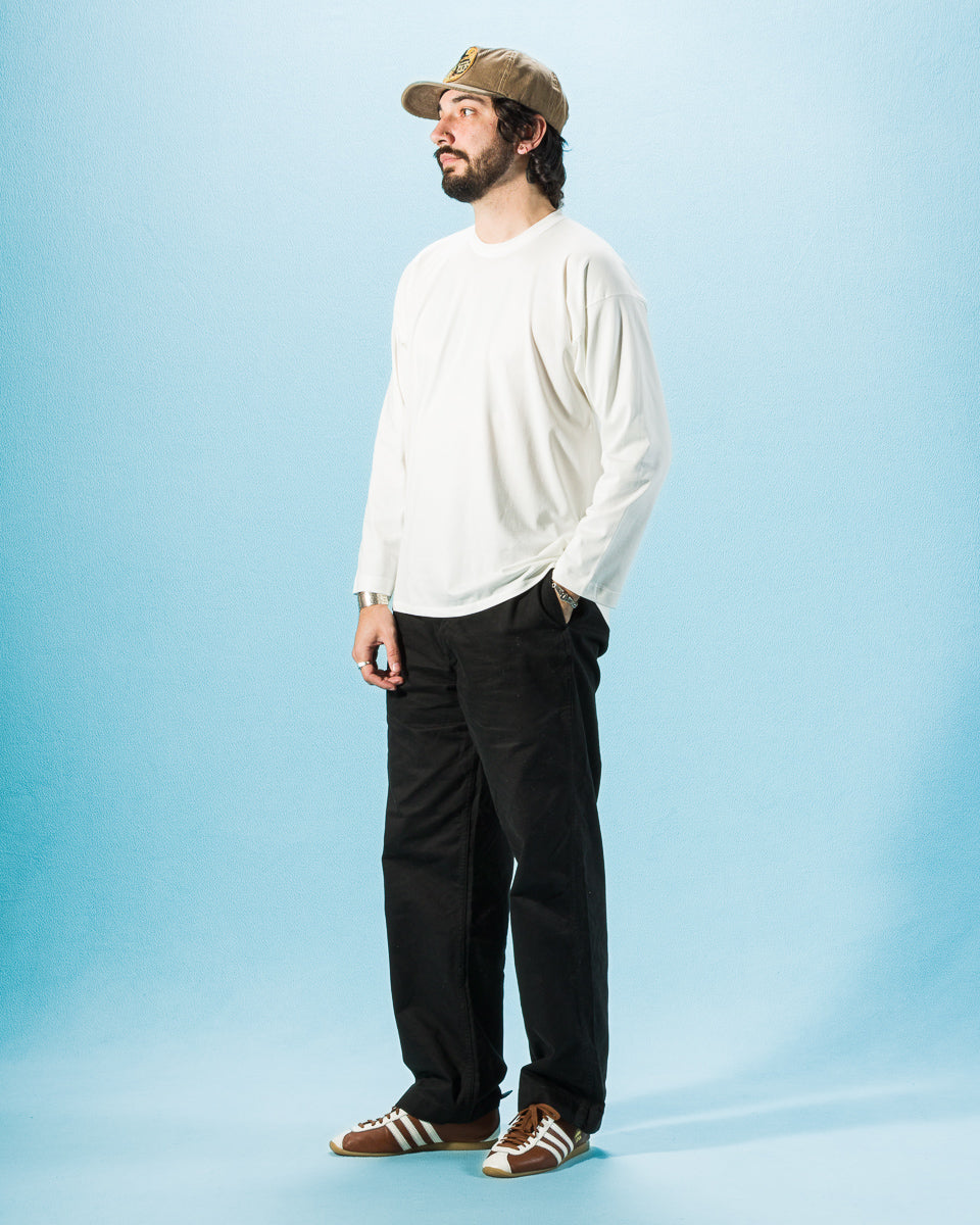 Olde Homesteader & Daughter Suvin Plain Stitch Crewneck L/S - Off White - Standard & Strange