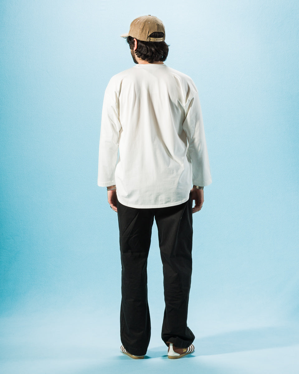 Olde Homesteader & Daughter Suvin Plain Stitch Crewneck L/S - Off White - Standard & Strange